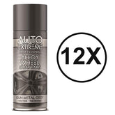 12X Auto Extreme Gun Metal Grey Spray Paint 400ml Spray Paint